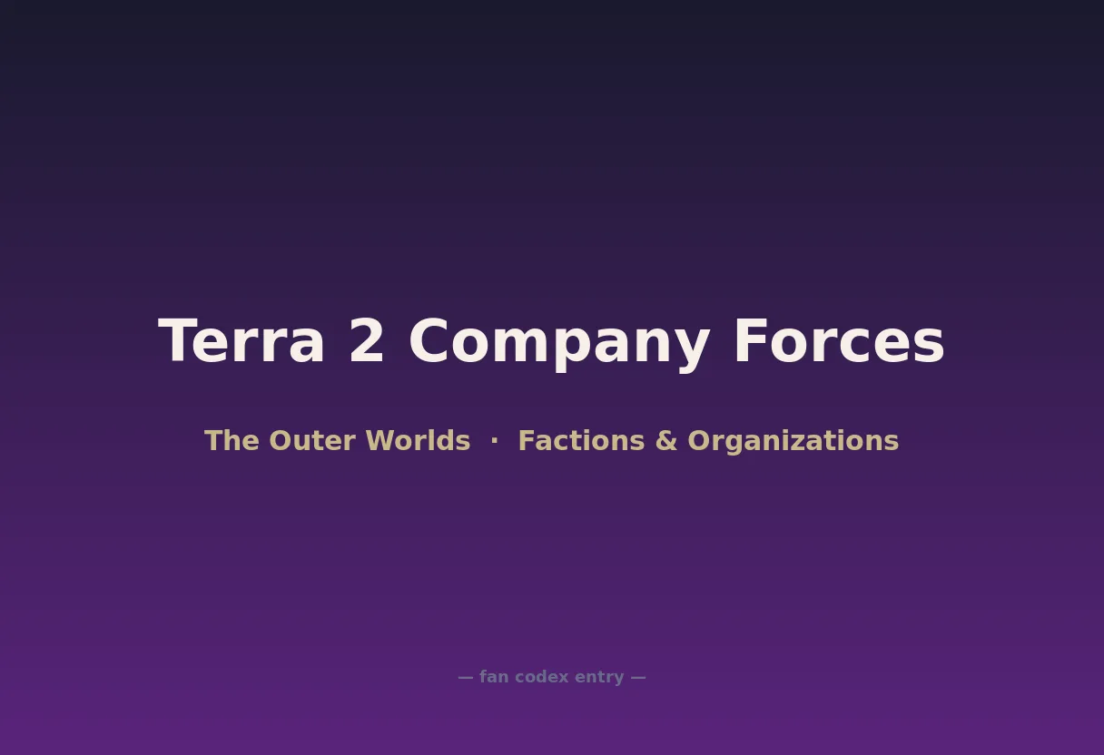 Terra 2 Company Forces